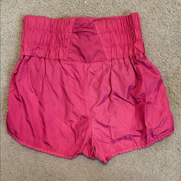 Free People Vibrant Pink High Waist Athletic Shorts - Picture 3 of 5